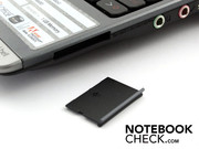 The connectivity is netbook standard. Here, the cardreader (right).