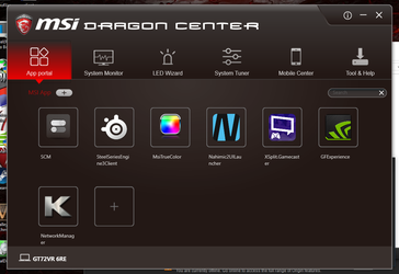 Quick Launch window of commonly used apps