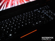 The white light provides for a nice atmosphere and is only active when the keyboard is used