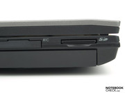 PC card slot and Ultra-Bay port with DVD driver at the front
