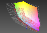 Color space coverage: 95% sRGB, 61% AdobeRGB