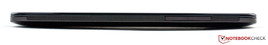 Right side: Volume rocker.
