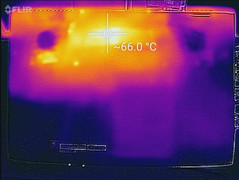 Thermal profile, bottom of unit