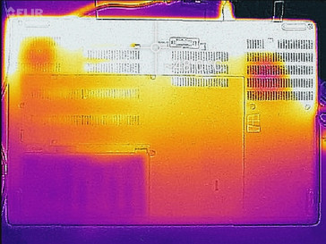 Thermal profile, bottom of base unit