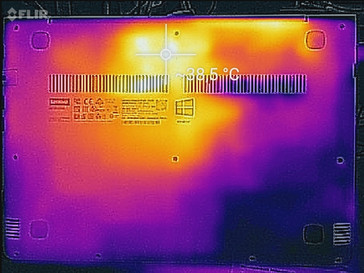 Temperature increase (underside; load)