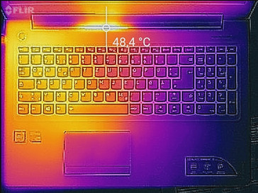 Temperature development upper side (load)