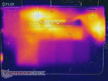 FLIR thermal image of underside.