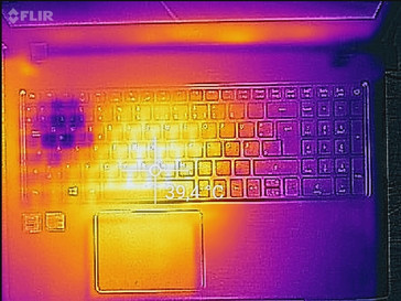 Temperature development upper side (load)