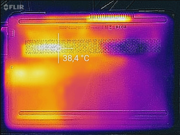 Temperature development underside (load)