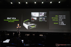NVIDIA announces a scalable rendering server called IRAY VCA. The VCA is the world's first scalable rendering application
