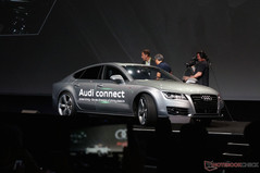 As a demonstration, an Audi A7 appeared onto the stage without a driver in sight