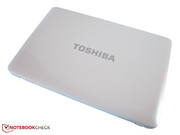 A gray Toshiba logo adorns the lid.