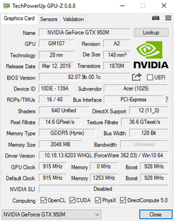 GeForce GTX 950M