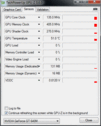 It clocks at 135 MHz when idle.