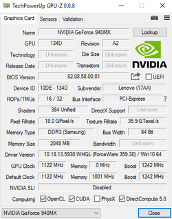 Nvidia GeForce 940MX