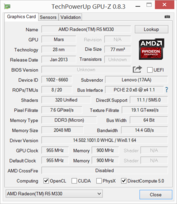 System info: GPU-Z Radeon R5 M330