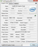 System info Intel HD Graphics 3000