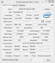 System info: GPU-Z Intel HD Graphics 5500