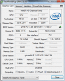 System info GPUZ Intel HD 3000