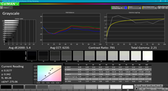 Grayscale analysis (pre-calibration)