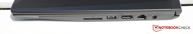 Right side: card reader, USB 3.0, HDMI, RJ45-LAN, power adapter