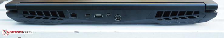 Rear: RJ45-LAN, USB 3.1 Type-C, HDMI, Mini-DisplayPort, AC power