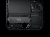 The haptic engine simulates a key press but only if the home button had skin contact.