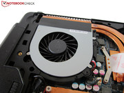Single-fan concept for the CPU and GPU.