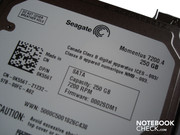 The hard disk comes from Seagate and has a capacity of 250 GBytes (in our prototype)