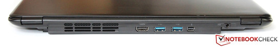 Rear: HDMI, 2x USB 3.0, Thunderbolt, AC jack