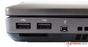 Two USB 2.0 and Firewire ports