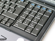 The keyboard has a clear layout and is spacious and provides an separate numerical pad.