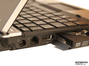 ...and an RJ-11 (modem) port and USB 2.0 near the back of the left-hand side.