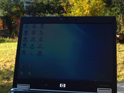 A bright, outdoor-friendly, anti-glare screen, with slightly uneven coverage.