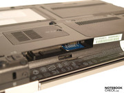 Comprehensive networking capabilities (above: SIM card slot for broadband modem)...