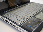 The keyboard indeed looks very chic with the silver coating, but it feels sticky.