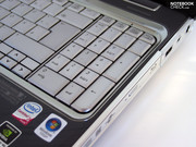 The additional number pad extends the keys on offer without  restricting the standard keys.