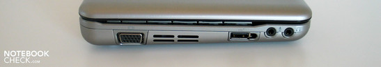 Left side: VGA, USB, audio ports