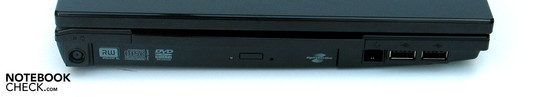 Left side: USB, HDMI, VGA, ExpressCard, LAN, Kensington Lock