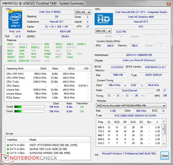 System information Lenovo ThinkPad T440 20B6005YGE