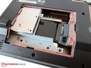 The optical drive hides the second 2.5-inch hard drive slot.