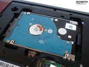 The 500 GB HDD runs with a fast 7200 rpm.