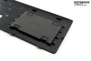 There are padded surfaces on the cover for the hard drives.