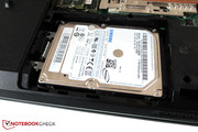 Two hard disks can be installed into the notebook right away.