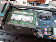 Next to the two memory slots is a second mSATA slot.