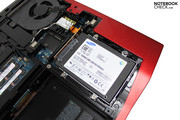 HDDs, Hybrid disks and SSDs are available for the M18x.