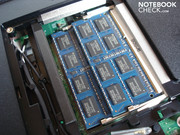 Both RAM slots are already equipped with 2x 2046 MByte fast DDR3 RAM (1333 MHz)
