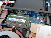 Two DDR3-RAM slots can be found on the motherboard...