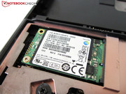 A small SSD can be connected to the mSATA slot.