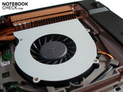 A second fan is fitted alongside the processor.